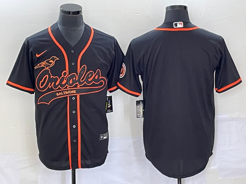 Men's Baltimore Orioles Black Blank Jersey Joint Edition